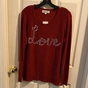 Women's Pomegranate Love Embellished Sweater